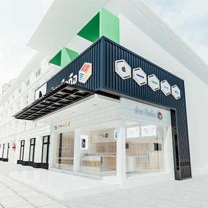 ออกแบบร้านจำหน่ายมือถือ ร้านน่านมือถือ จ.น่าน 